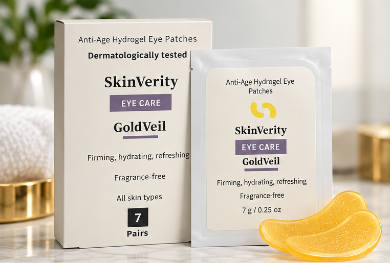 GoldVeil Anti-Age Hydrogel Eye Patches with Niacinamide & Gold