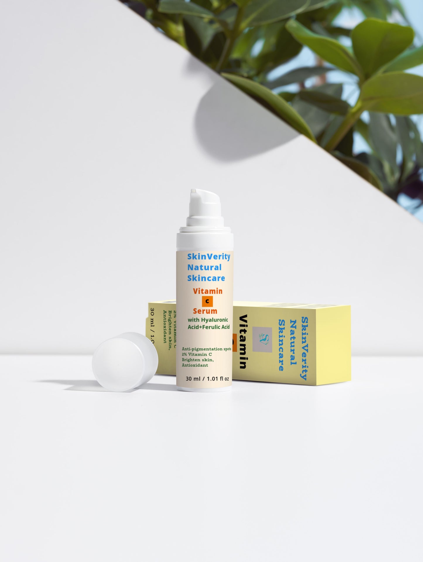 Vitamin C Serum with Hyaluronic & Ferulic Acid – SkinVerity Glow