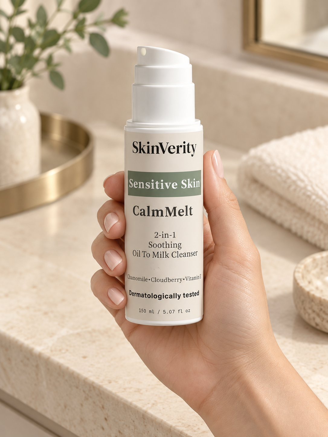 CalmMelt Oil-to-Milk Cleanser for Sensitive Skin | SkinVerity