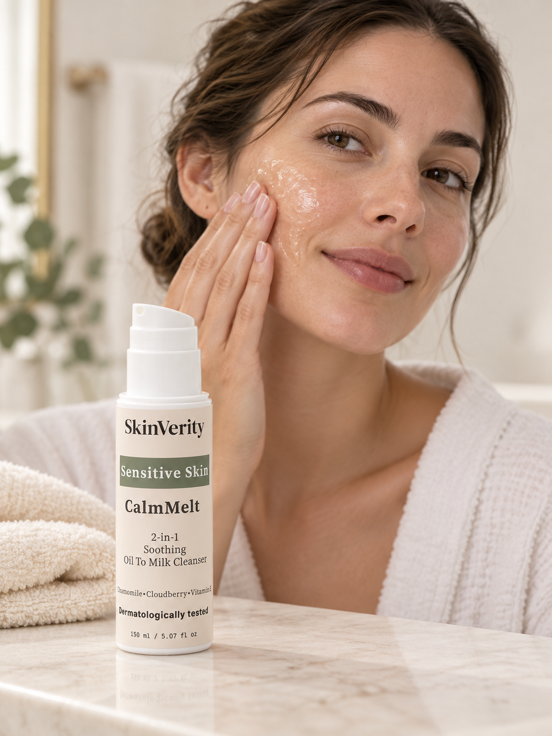 CalmMelt Oil-to-Milk Cleanser for Sensitive Skin | SkinVerity