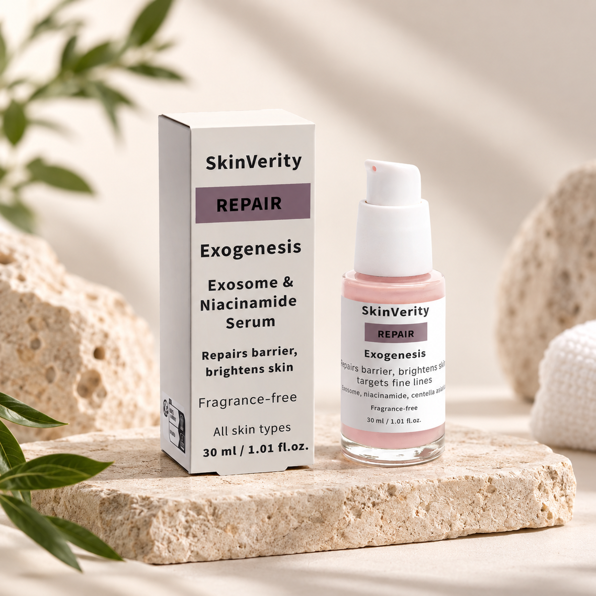 Exosome & Niacinamide Serum Repair Barrier Brighten Skin| SkinVerity
