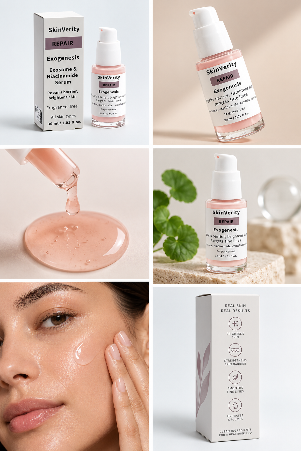 Exosome & Niacinamide Serum Repair Barrier Brighten Skin| SkinVerity