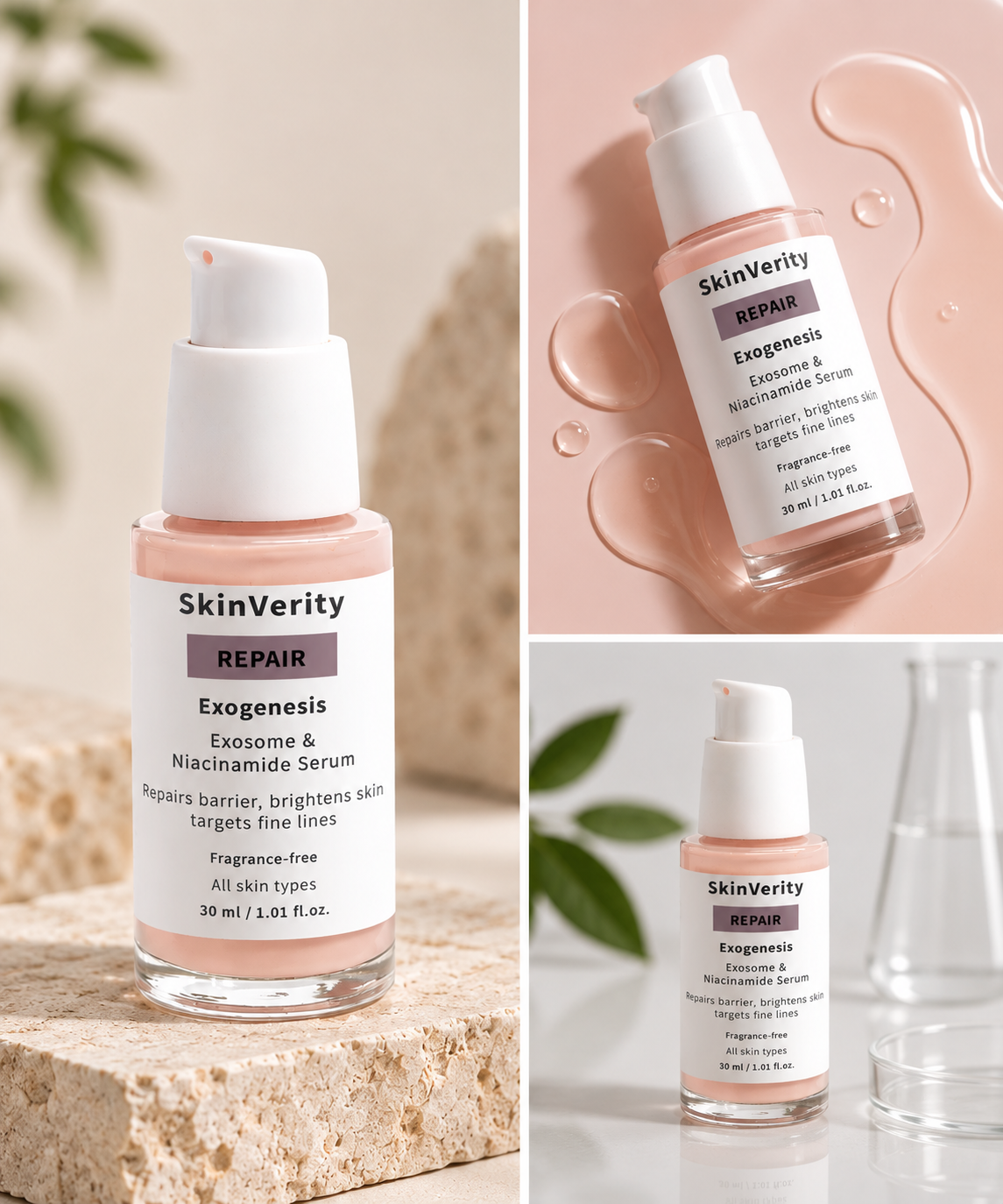 Exosome & Niacinamide Serum Repair Barrier Brighten Skin| SkinVerity