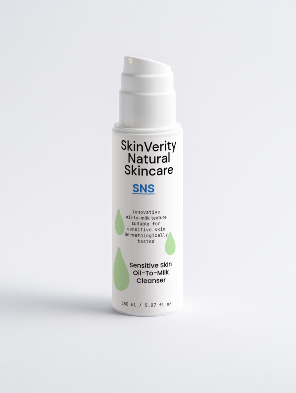SkinVerity Natural - Gentle Oil-to-Milk Cleanser for Sensitive Skin – Soothes, Cleanses, and Nourishes