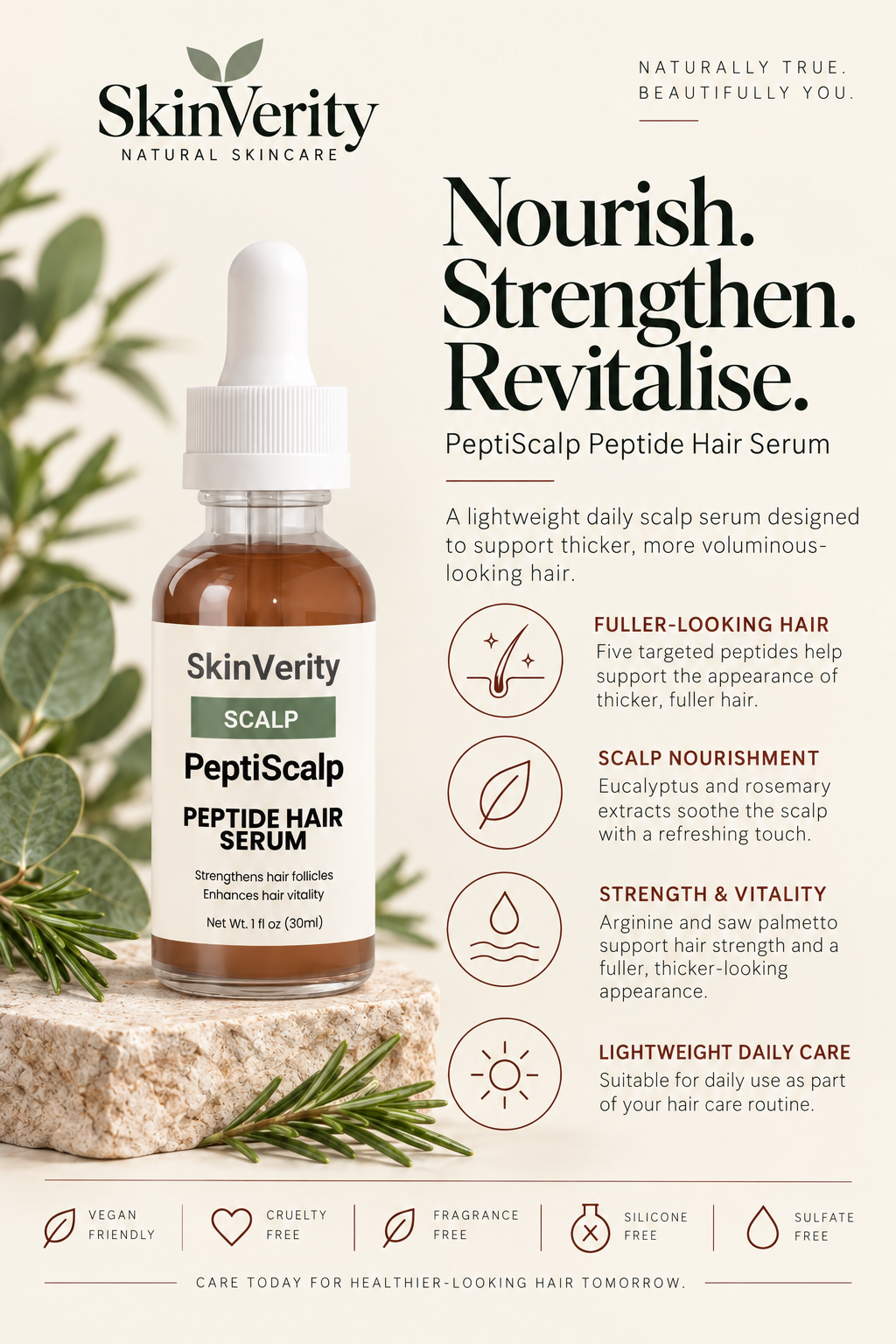 PeptiScalp Peptide Hair Serum for Scalp & Hair Vitality