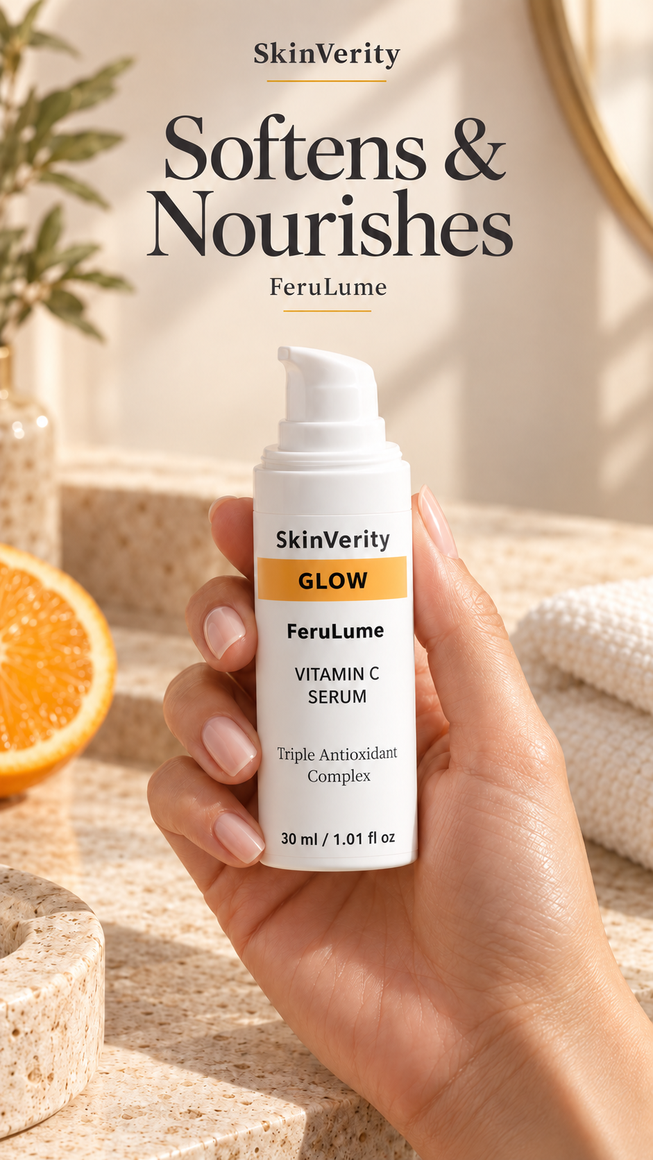 FeruLume Vitamin C Serum Triple Antioxidant Complex|SkinVerity