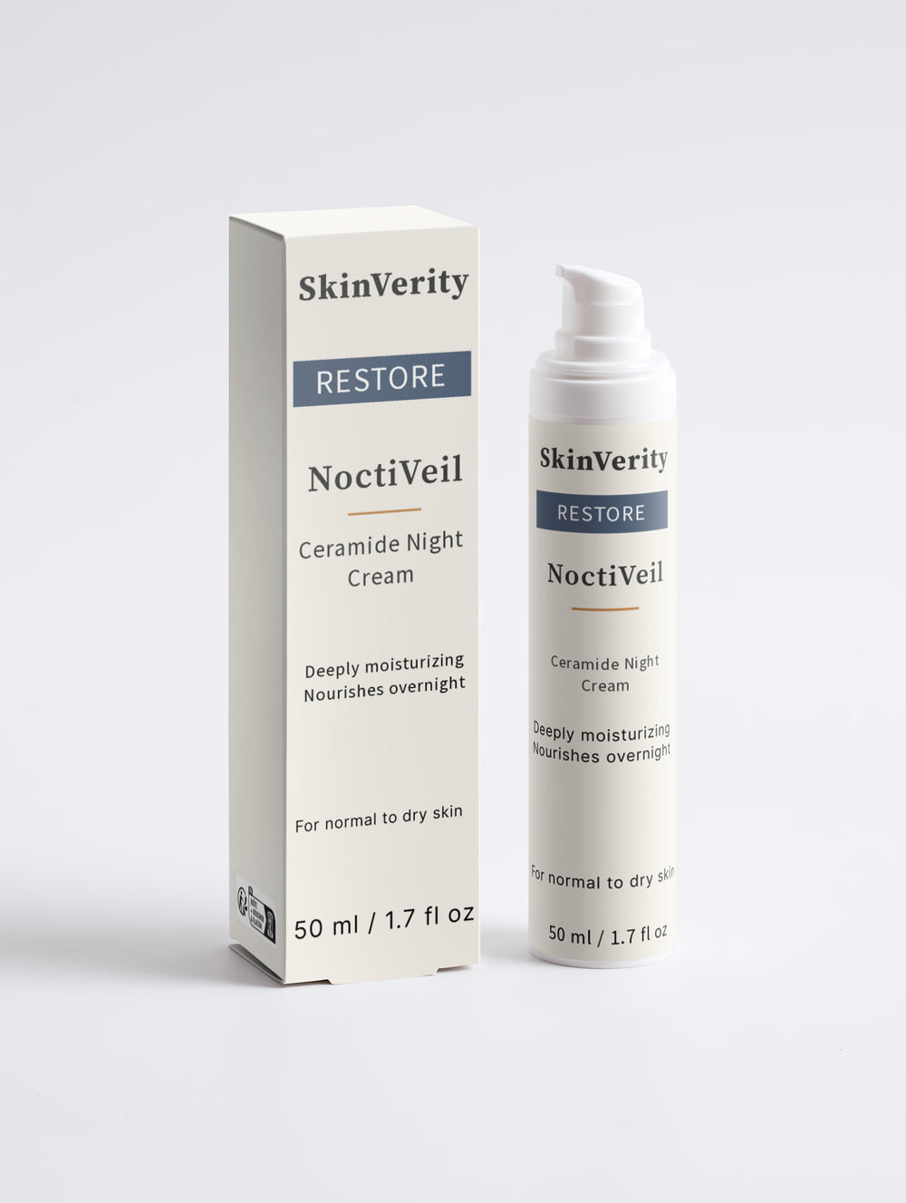 NoctiVeil Ceramide Night Cream for Normal to Dry Skin